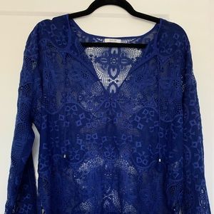 Saylor Blue Lace Top